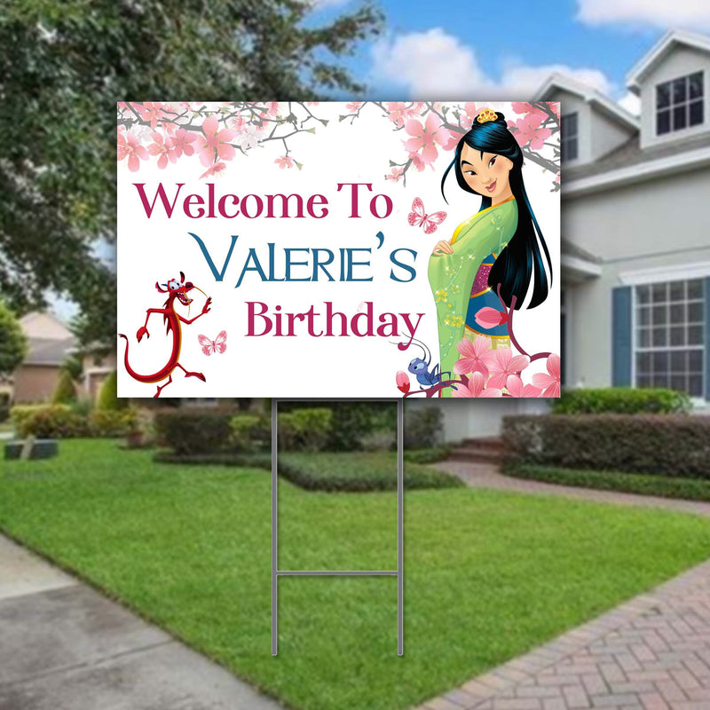 Mulan Yard Sign - 18x12in - outdoor Sign