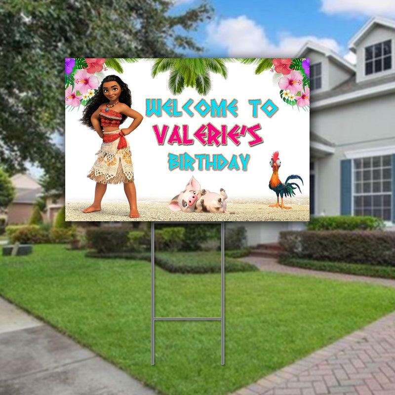 Moana Yard Sign - 18x12in - outdoor Sign