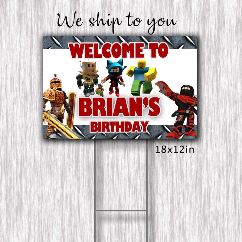 Roblox Yard Sign - 18x12in - outdoor Sign