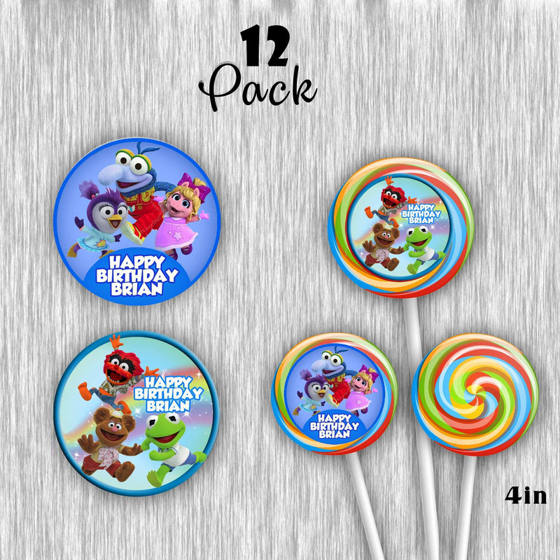 Muppet babies customized Giant lollipops - 12pack