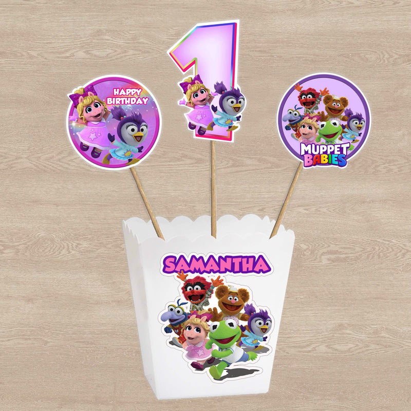 Muppet Babies pink/purple centerpieces - Ready to use