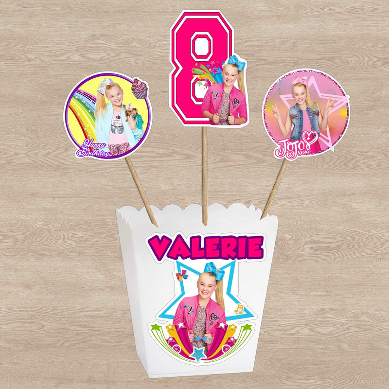 JoJo Siwa centerpieces - double sided - Ready to use