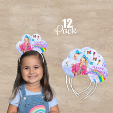 Load image into Gallery viewer, Jojo Siwa Headband - Birthday Tiaras - 12pack Satin covered
