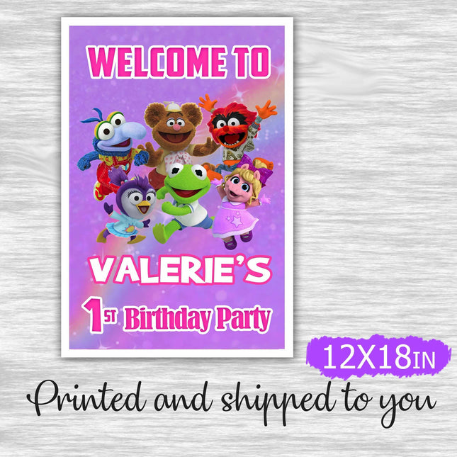Muppet babies welcome sign - printed and shipped