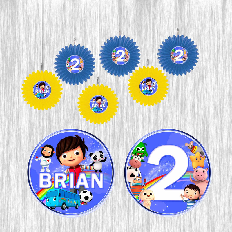 Little Baby Bum Small Fan Decoration- 6Pack