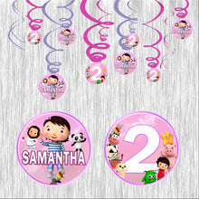 Load image into Gallery viewer, Little Baby Bum pink/purple Swirl Decoration- 12ct
