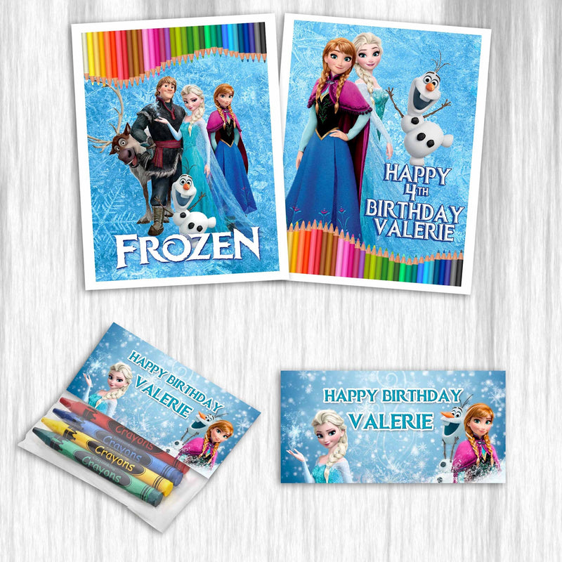 Frozen coloring books with crayons for party favors - 12pack