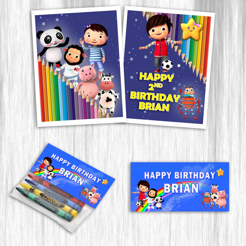 Little Baby Bum coloring books with crayons for party favors - 12pack