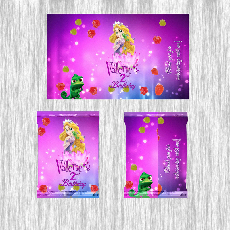 Rapunzel Tangled customized Fruit Snack - 12Pack - Ready  for Favors!