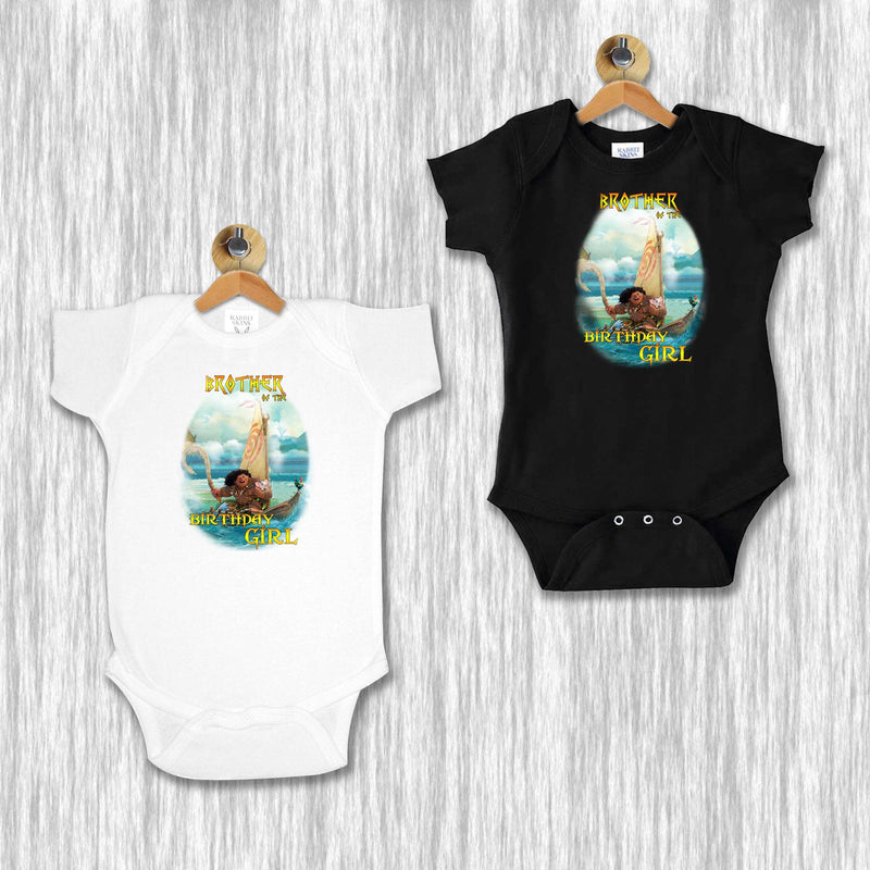 Baby Moana Birthday Girl Onesie - Bodysuit