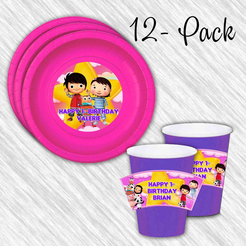 Little Baby bum paper plates, cups and napkins - 12pack