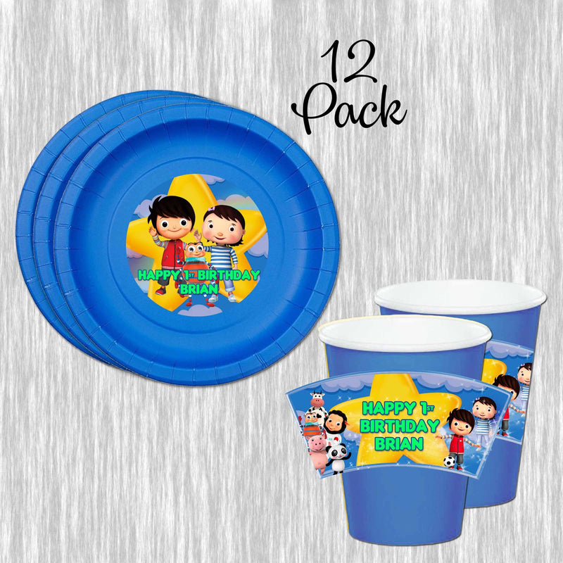 Little Baby bum paper plates, cups and napkins - 12pack