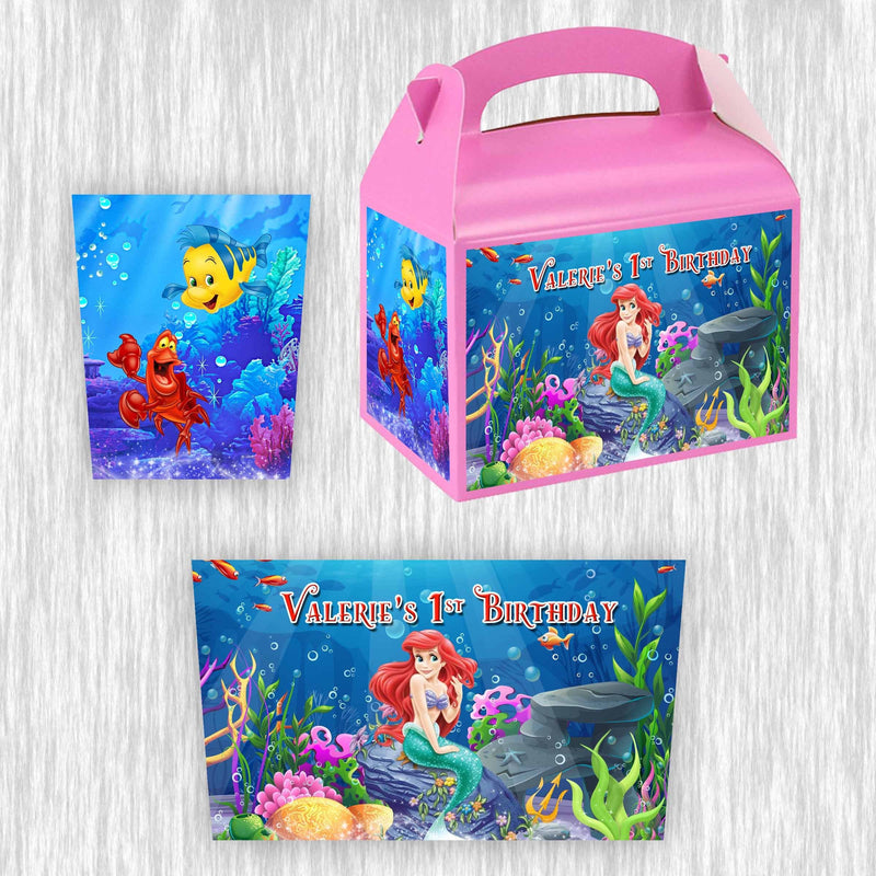 The Little Mermaid Small Gable Box - Treat Box - 4.5x3in - 12pack