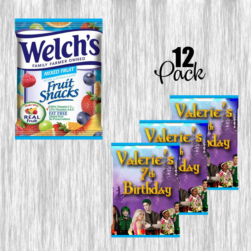 Zombies customized Fruit Snack - 12Pack - Ready  for Favors!