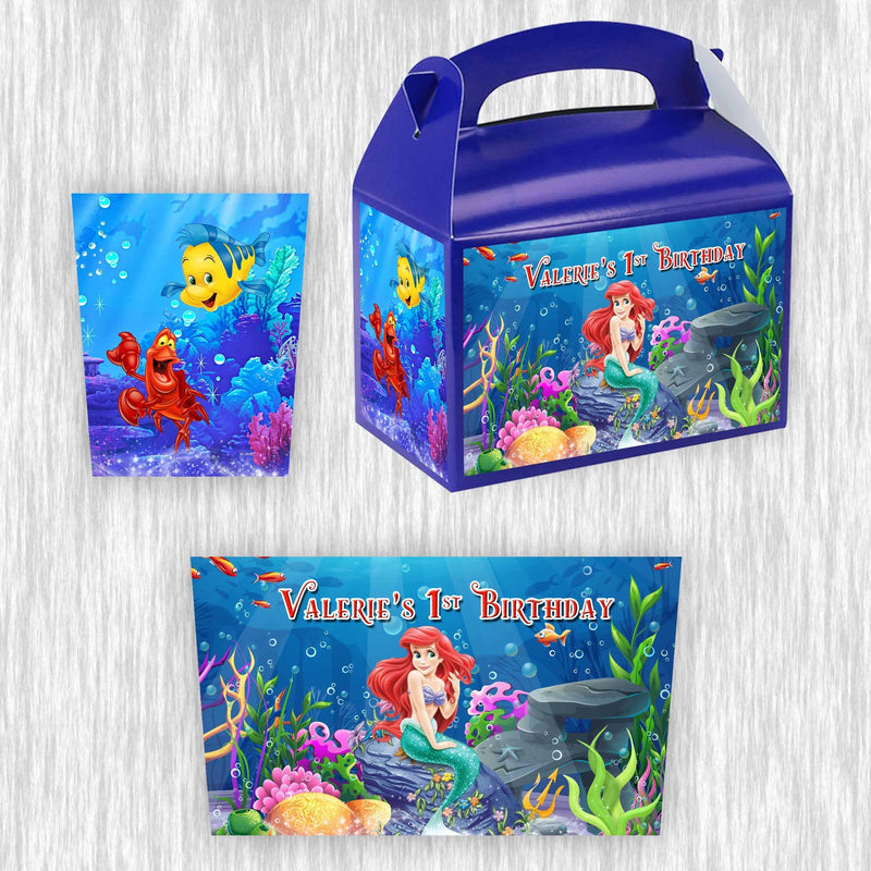 The Little Mermaid Small Gable Box - Treat Box - 4.5x3in - 12pack