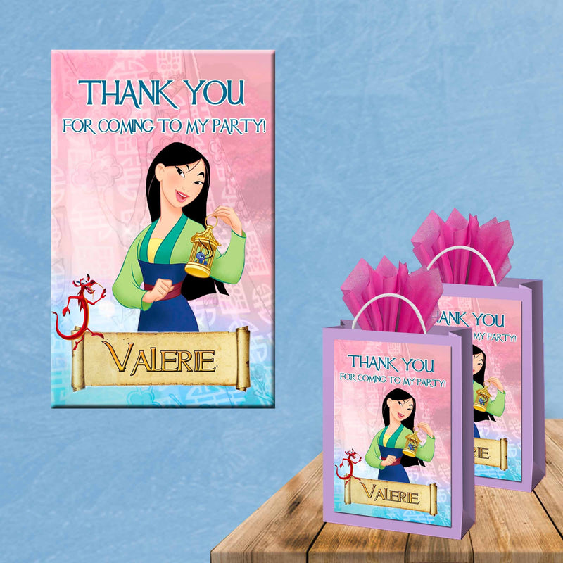 Mulan favor bags - gift bags - candy bags - 12pack