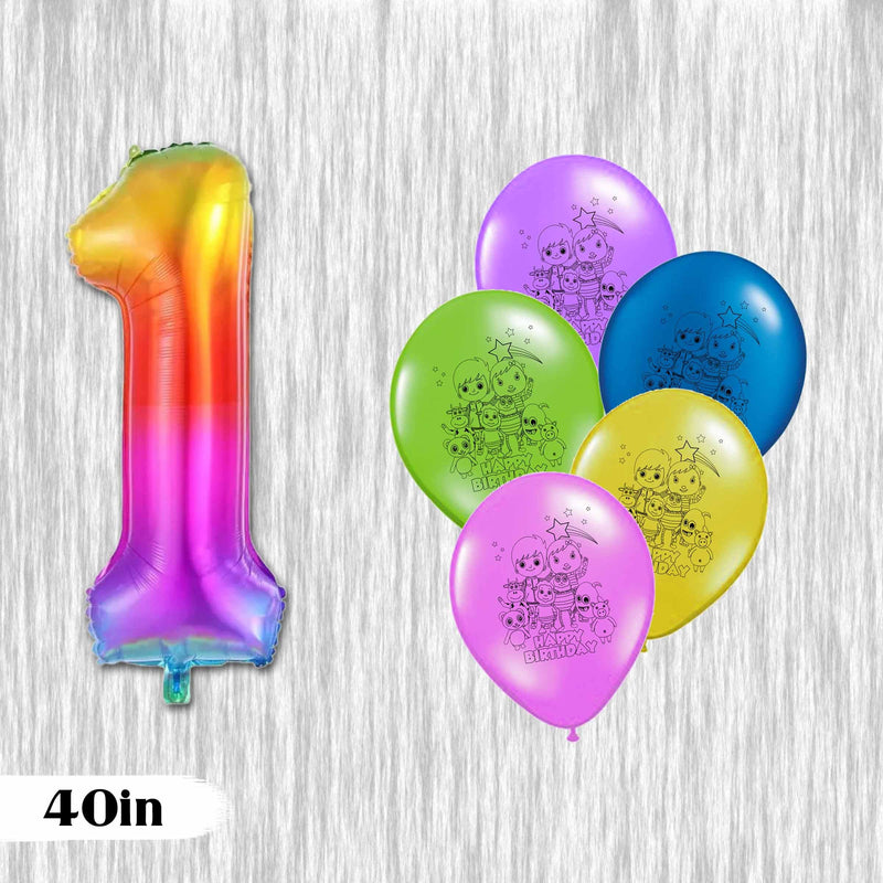 Little Baby Bum giant number balloon with 12 latex Balloons 11in