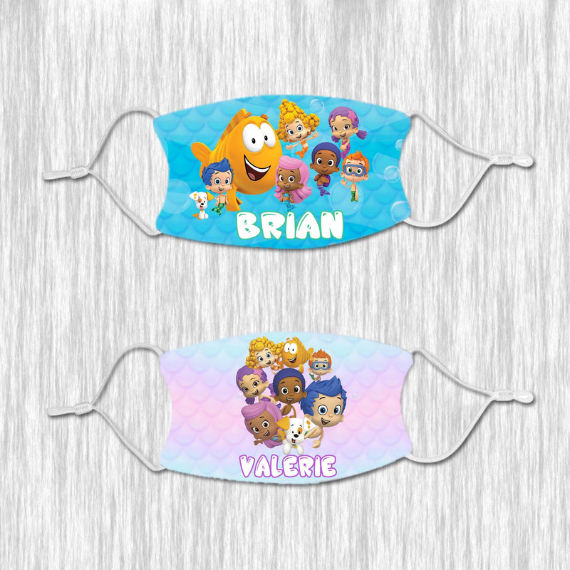 Bubble Guppies Face mask with name