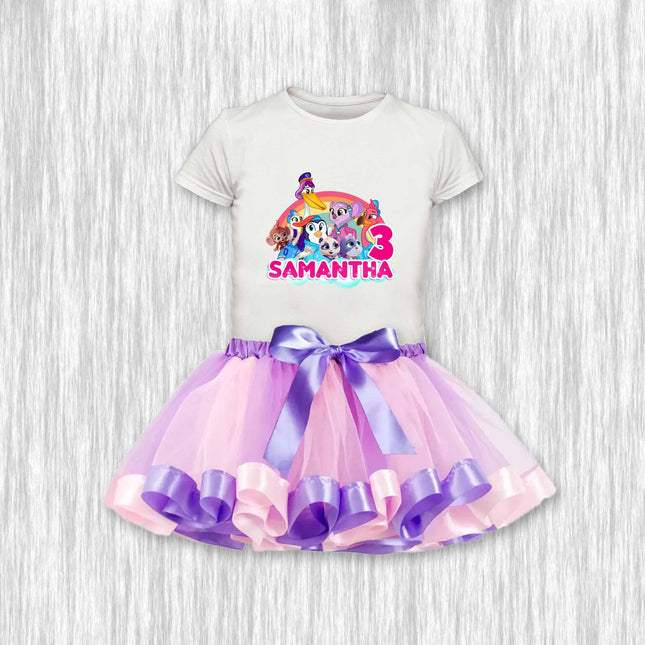 TOTS Birthday Girl outfit - Tutu / tshirt or onesie. Style #2