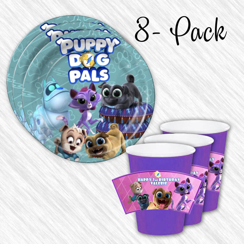 Puppy Dog Pals paper plates, cups and napkins - 8pack