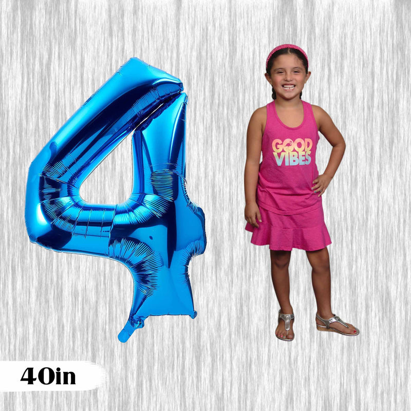 TOTS latex Balloons with foil number balloon - 12Pack