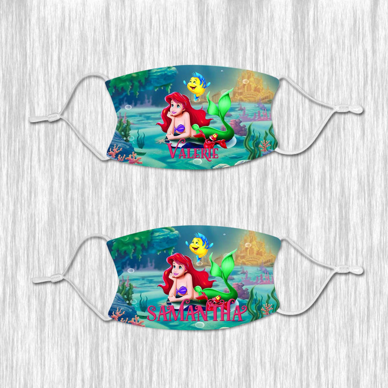 The Little Mermaid Face mask with name