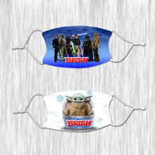 Load image into Gallery viewer, Star Wars Face mask with name
