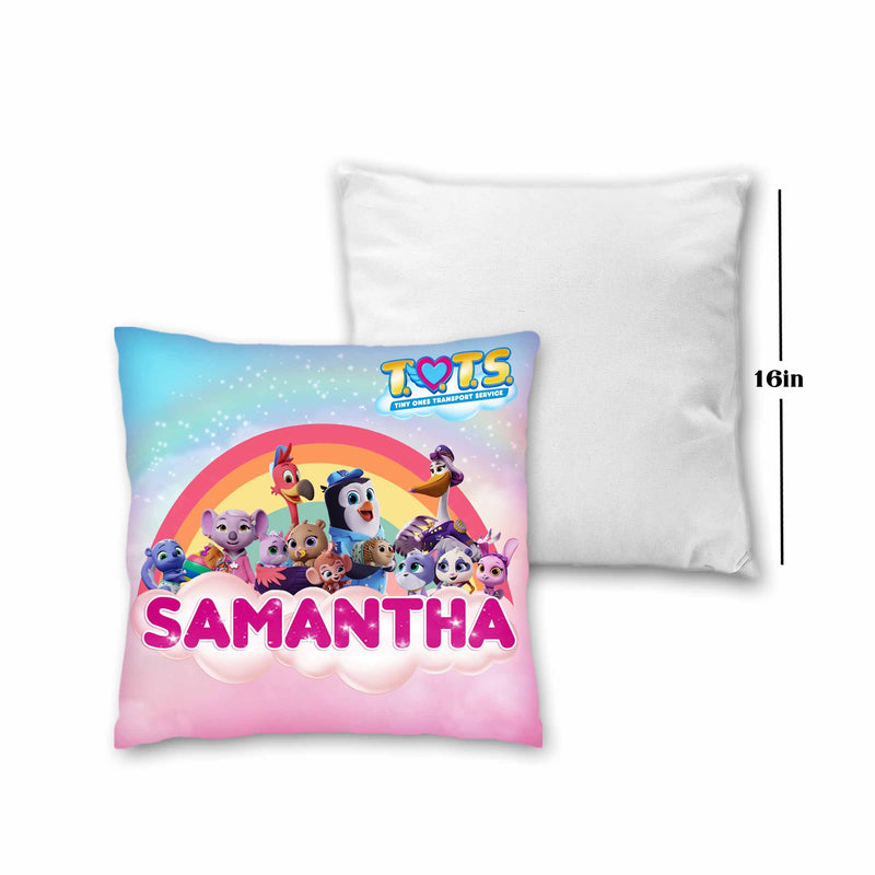 TOTS Pillow with Name - 16in insert included