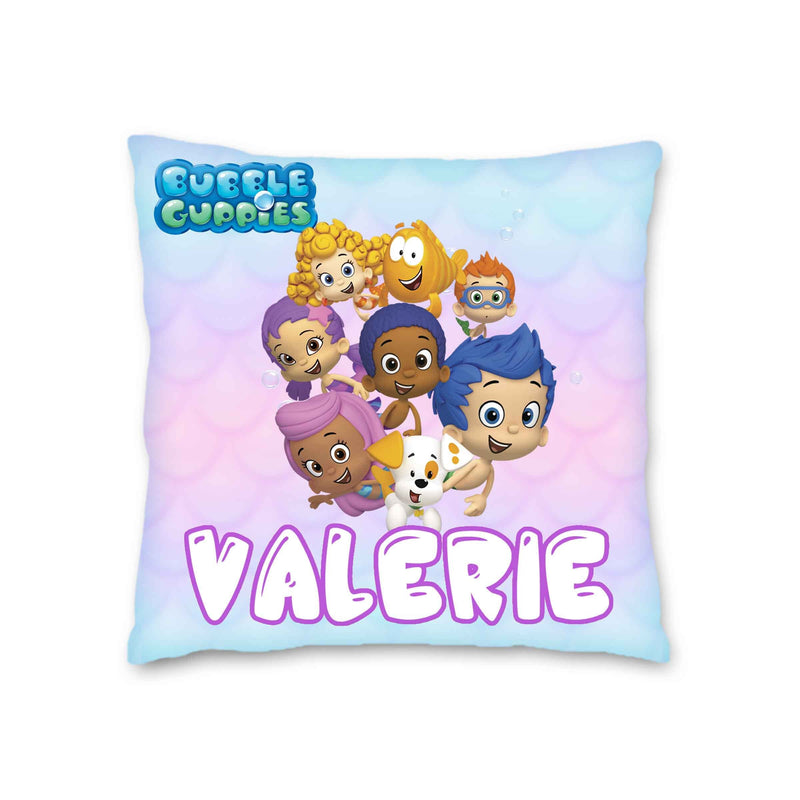 Bubble Guppies Pillow with Name - 16in insert included