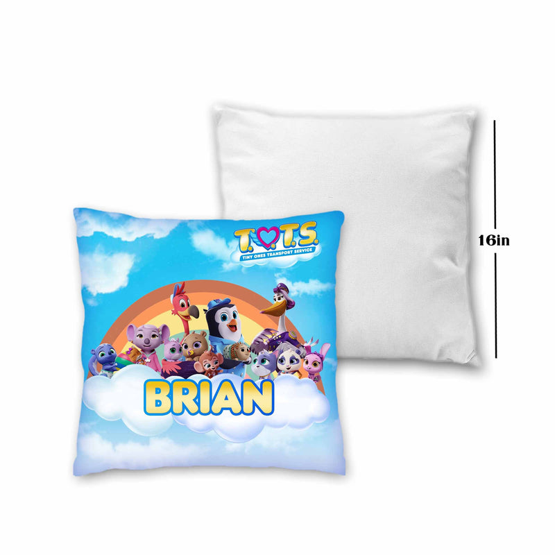 TOTS Pillow with Name - 16in insert included