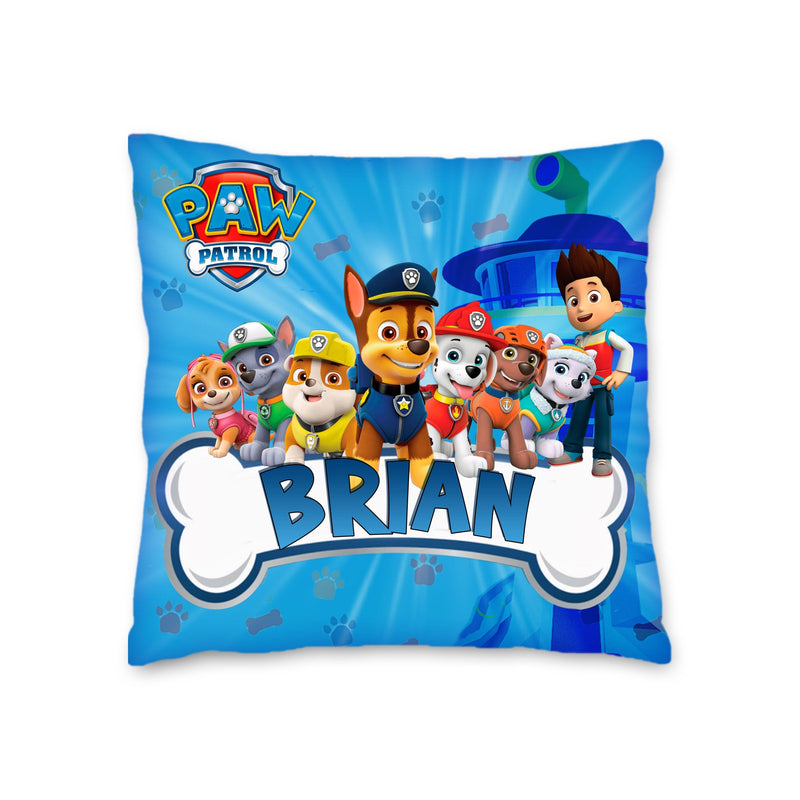 Paw Patrol Pillow with Name - 16in insert included