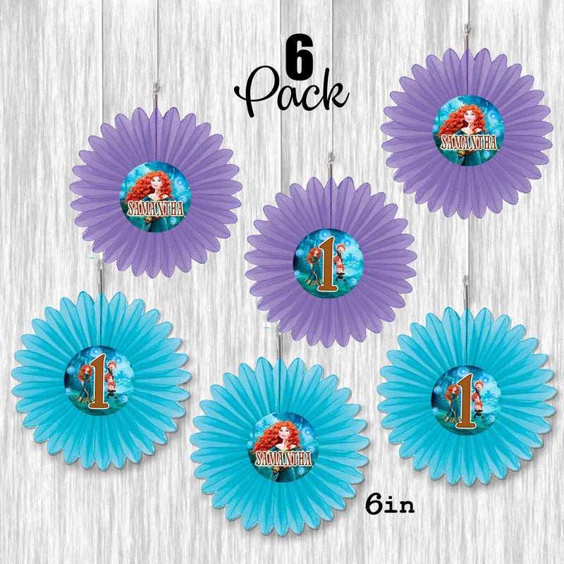 Brave Small Fan Decoration- 6 or 12 Pack- size 6in