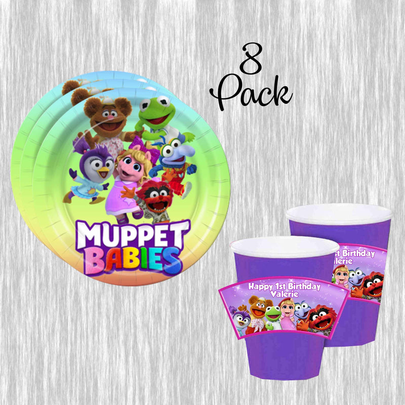 Muppet Babies paper plates, cups and napkins - 8pack