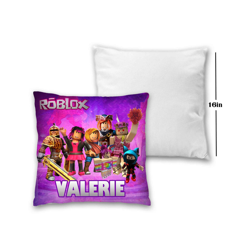 Roblox Pillow with Name - 16in insert included