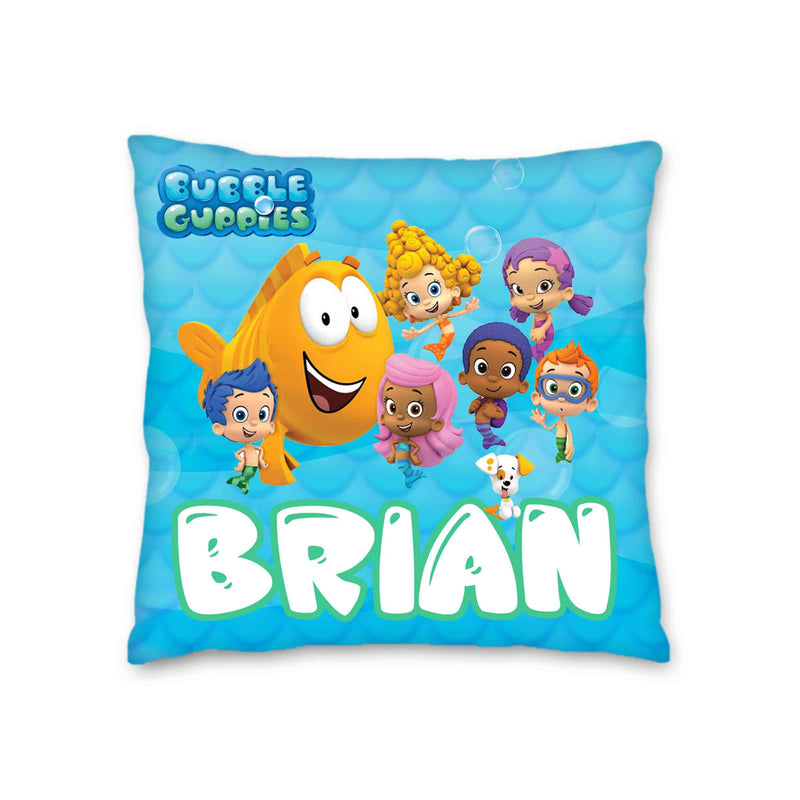 Bubble Guppies Pillow with Name - 16in insert included