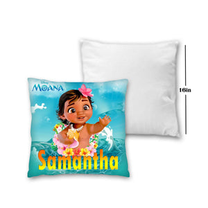 Moana Pillow with Name - 16in insert included