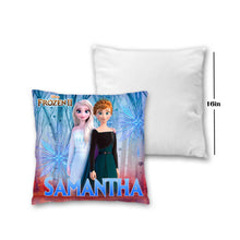 Load image into Gallery viewer, Frozen Pillow with Name - 16in insert included
