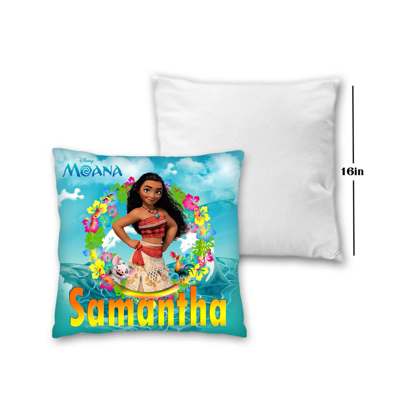 Moana Pillow with Name - 16in insert included