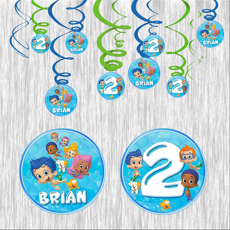 Bubble Guppies Swirl Decoration- 12ct