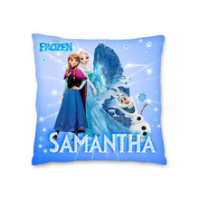 Load image into Gallery viewer, Frozen Pillow with Name - 16in insert included
