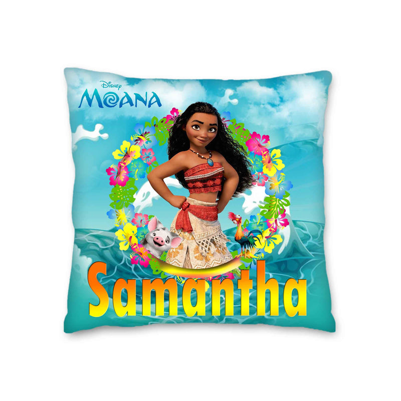 Moana Pillow with Name - 16in insert included