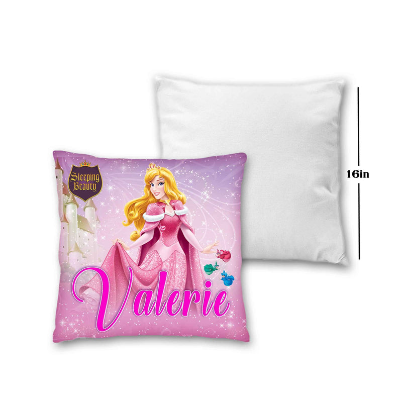 Sleeping Beauty Pillow with Name - 16in insert included