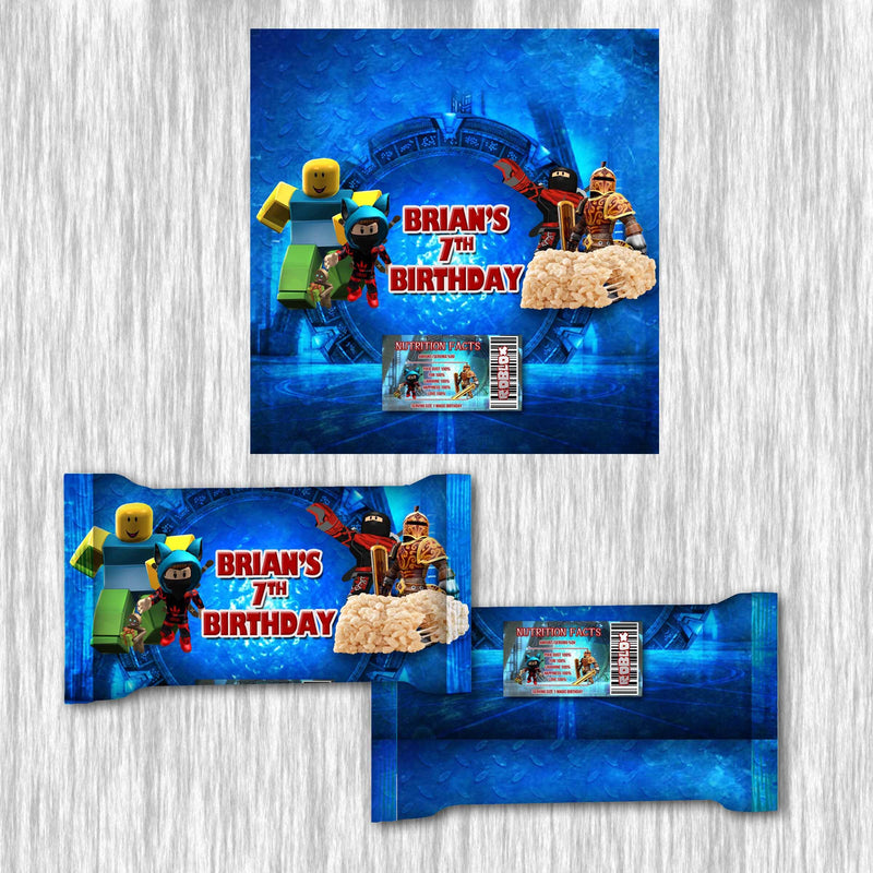 Roblox Blue Bundle Party Labels or Finished Snacks