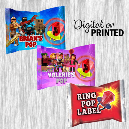 Roblox Blue Bundle Party Labels or Finished Snacks