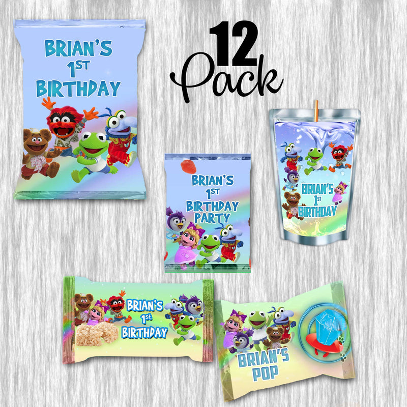 Muppet Babies Bundle Party Labels or Finished Snacks