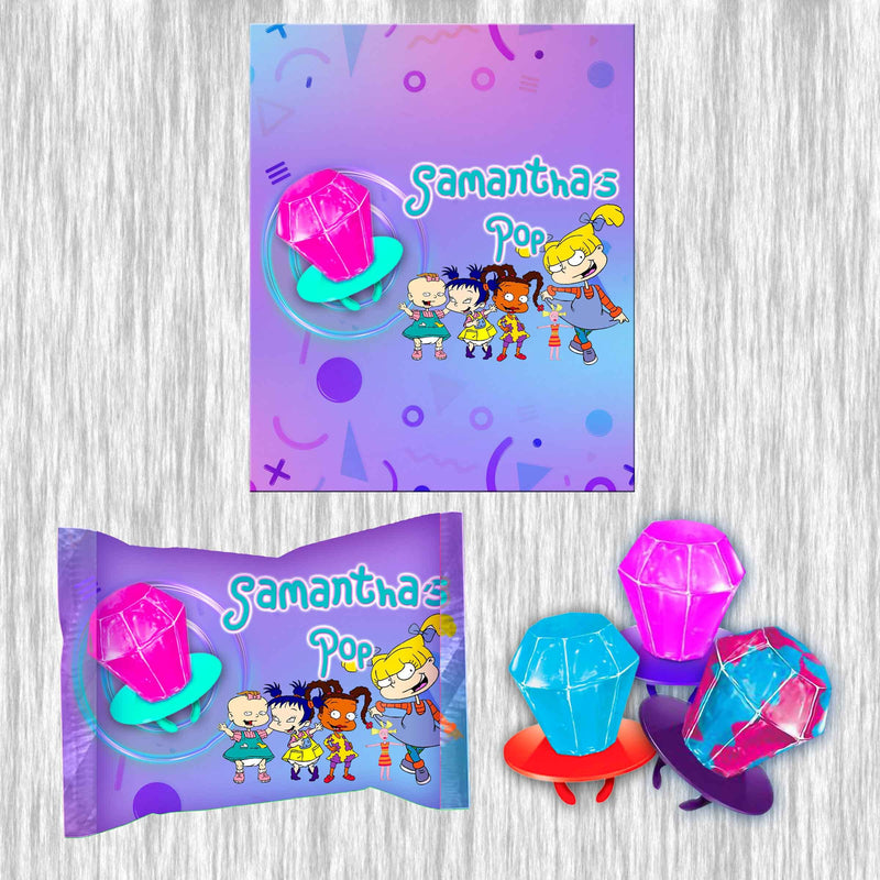 Rugrats purple Bundle Party Labels or Finished Snacks