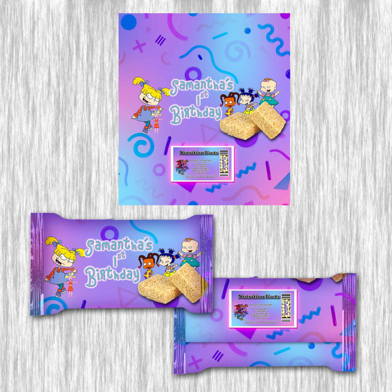 Rugrats purple Bundle Party Labels or Finished Snacks