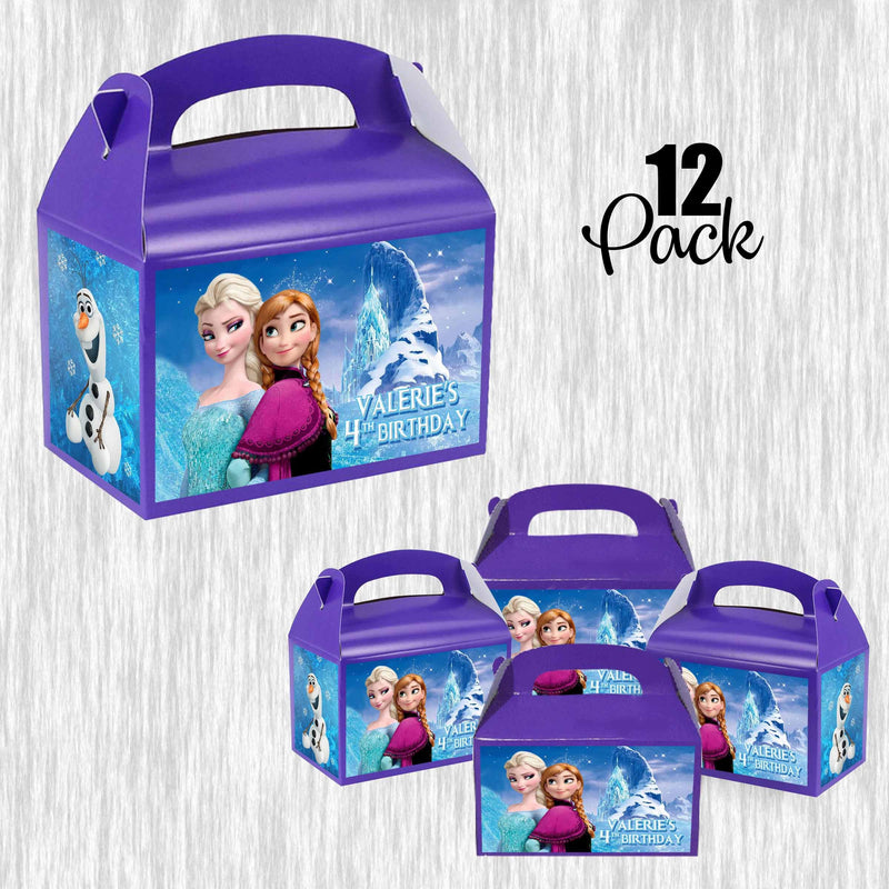 Frozen Small Gable box - treat box - 4.5x3in - 12pack