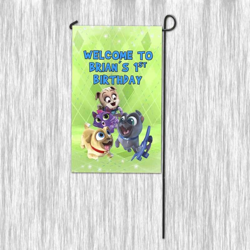 Puppy Dog Pals Garden Flag with pole - Garden Sign - 11x18in double sided