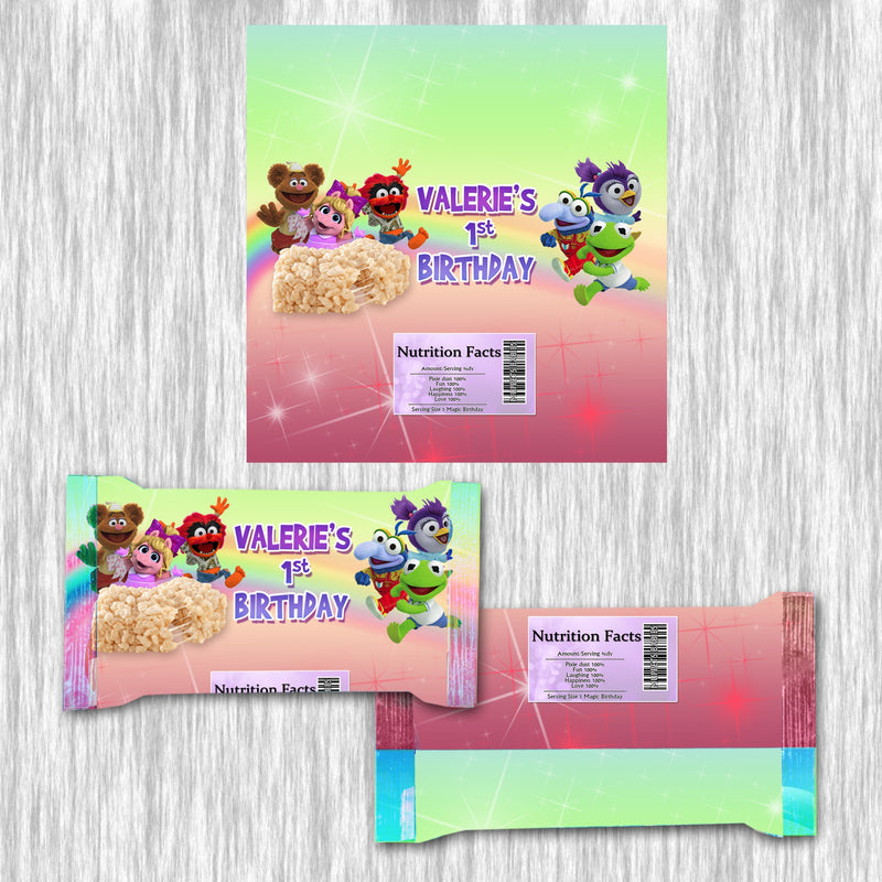 Muppet Babies purple Bundle Party Labels or Finished Snacks